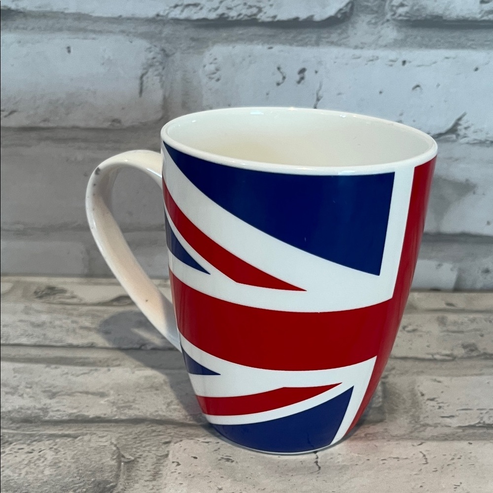 Gleneagles fine bone China Union Jack coffee  Mug red white blue 10 oz